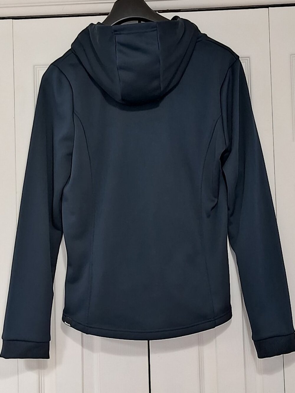 Bench jacket with a dark blue hood - Picture 2 of 13
